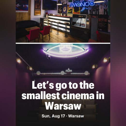 Let’s go to the smallest cinema in Warsaw, Śródmieście, Poland, Nov 9 2022